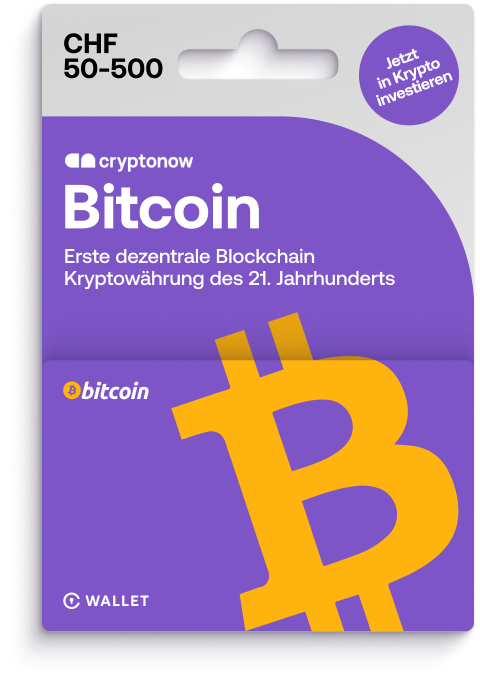 Carta regalo Bitcoin CHF 50.- - 500.-