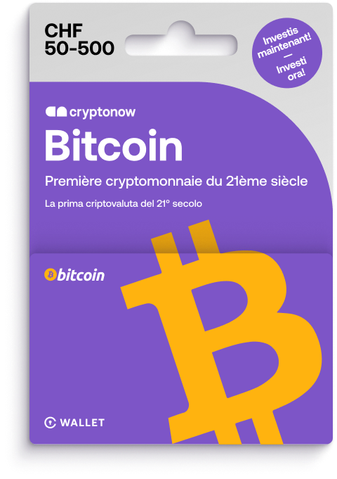 Geschenkkarte Bitcoin CHF 50.- - 500.-