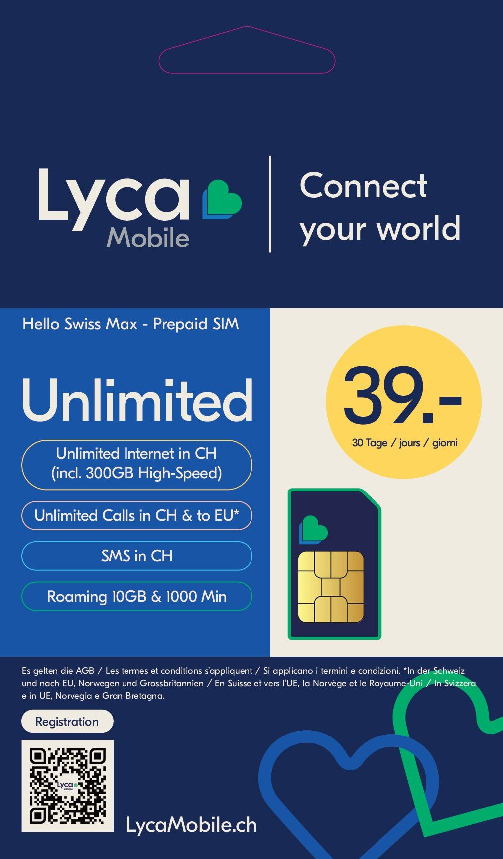 SIM Lycamobile Hello Swiss