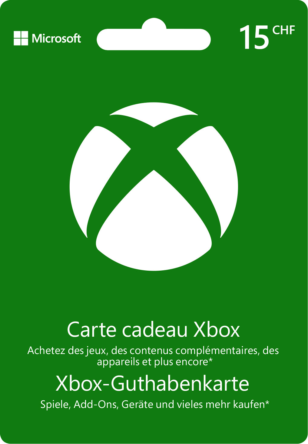 Carte-cadeau Microsoft Xbox