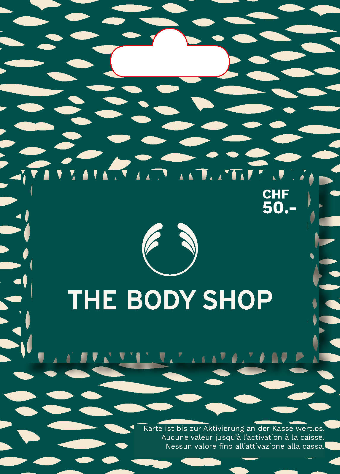 Geschenkkarte Bodyshop CHF 50.-