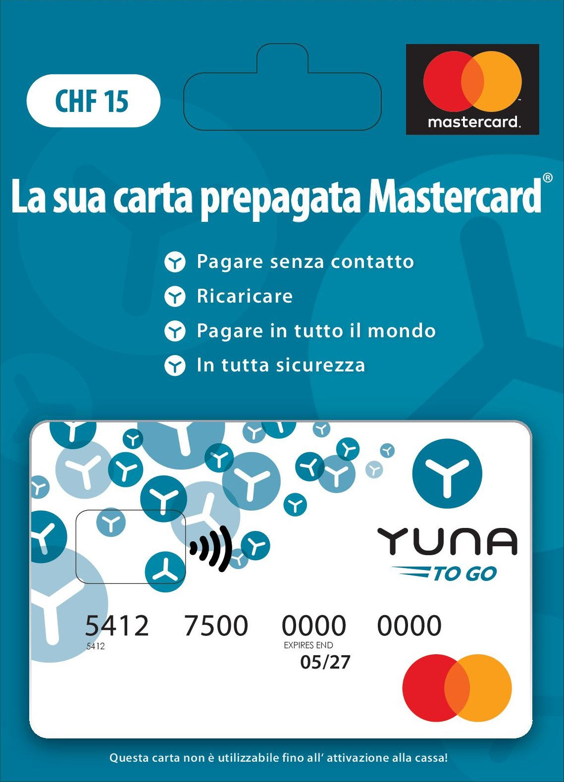 Prepaidkreditkarte YUNA Mastercard